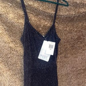 Sparkly black mini dress